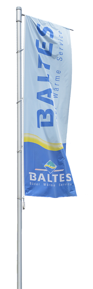 Fahne der Baltes Bäder Wärme Service GmbH